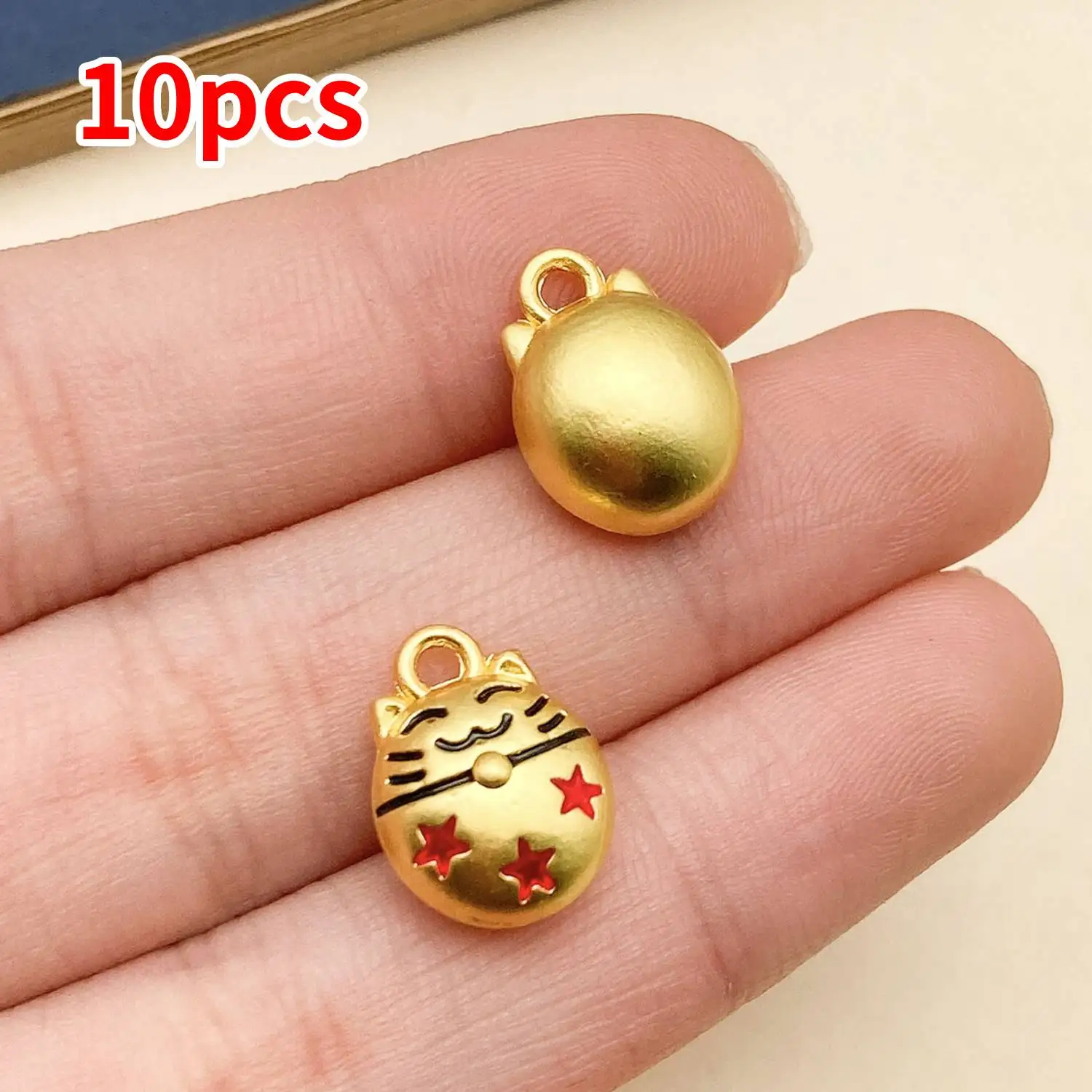 10pcs Gold-plated Metal Charms for DIY Accessories