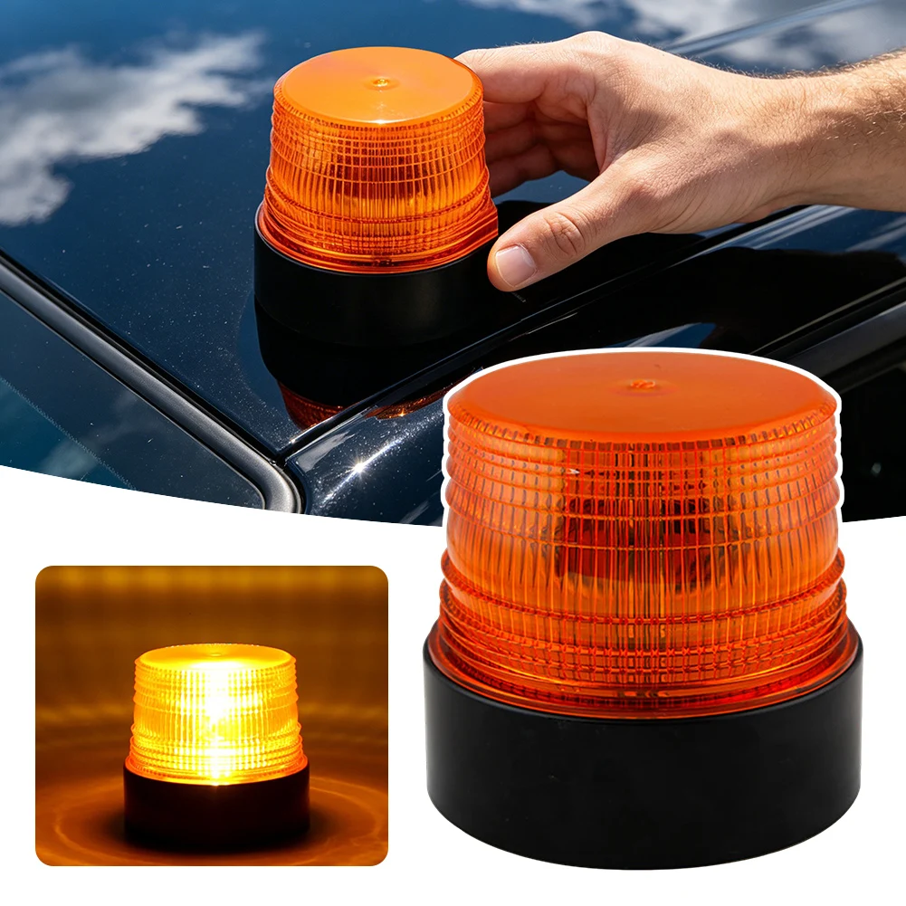 Car Truck Roof Top Warning Light,Waterproof Emergency LED Strobe Light Flashing Beacon With Magnetic Base For Security Auto