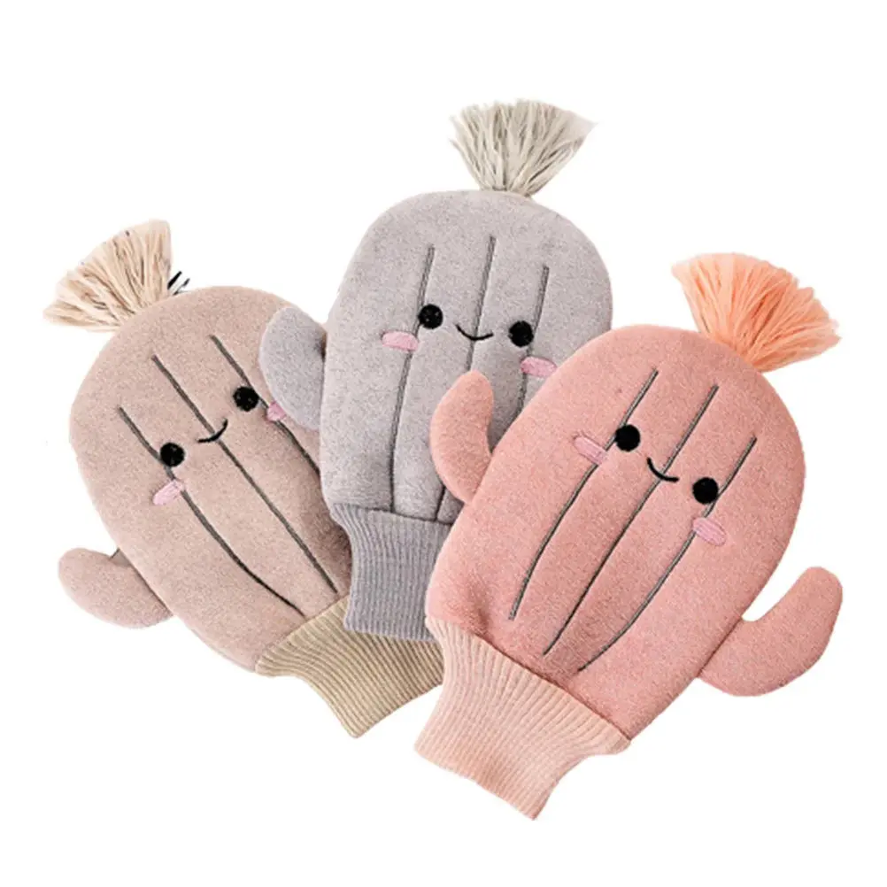 3 stuks babybadje want scrubber cartoon cactus zachte huidvriendelijke handdoeken lichtgewicht draagbare douchehandschoenen babybadbenodigdheden
