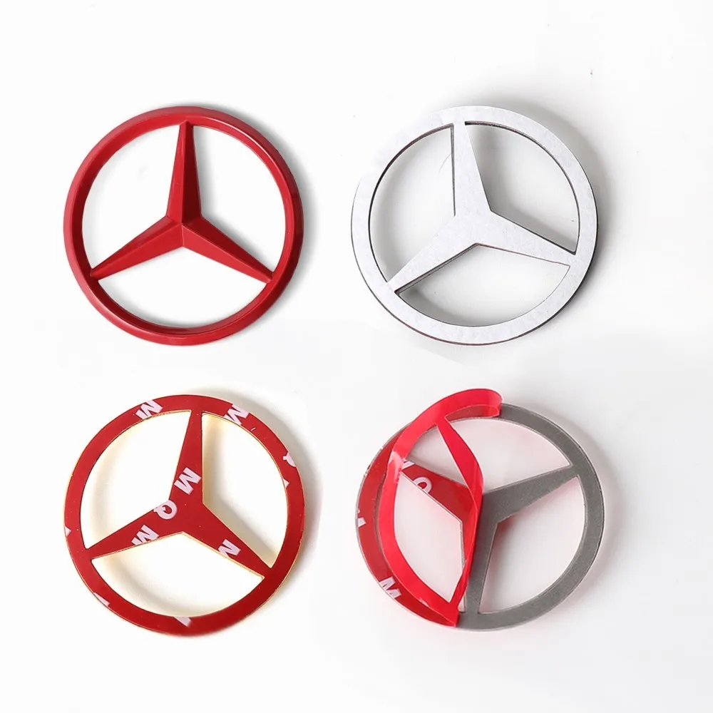 70mm Car Badge Sticker Engine Emblem Decoration Decal for Mercedes Benz AMG A B C D M S R G Class W108 W124 W212 W176 W168 W202