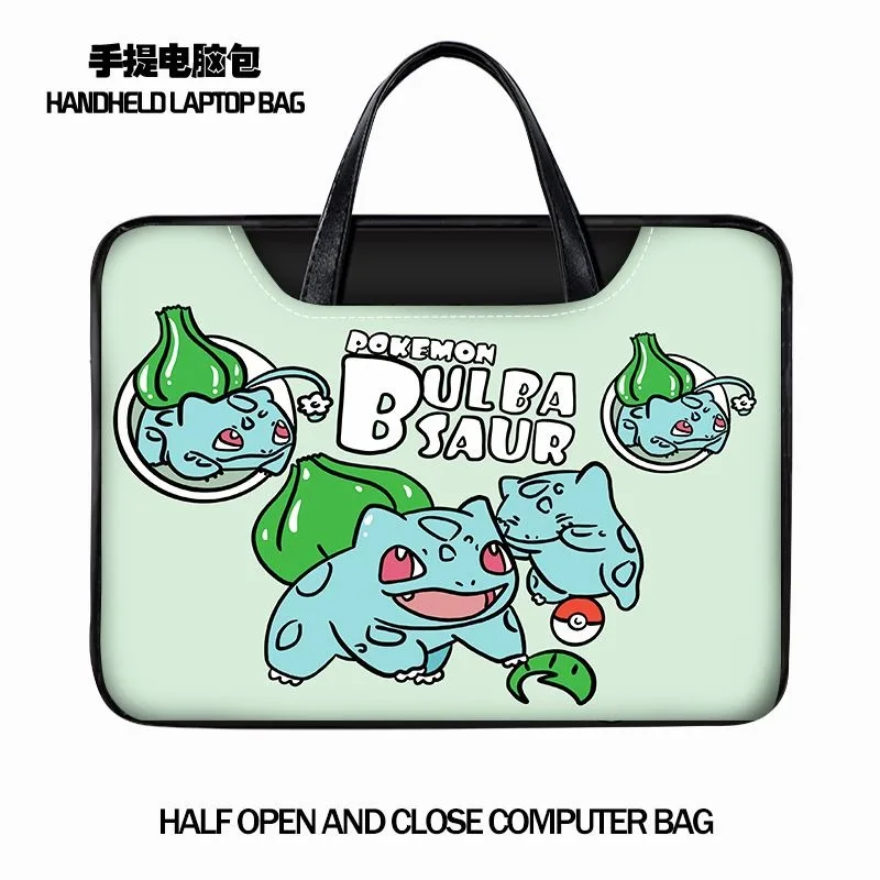 MINISO Cute Anime Cartoon Michimini Laptop Bag Air13.3 14 15.6 16 Student Storage Handbag Innovation Squirtle Christmas Gift