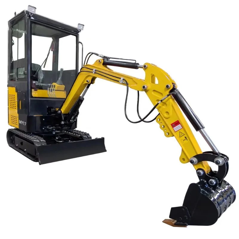 1 Ton Electric Mini Excavator Zero Emission Hydraulic Digger for Indoor Construction and Home Gardening