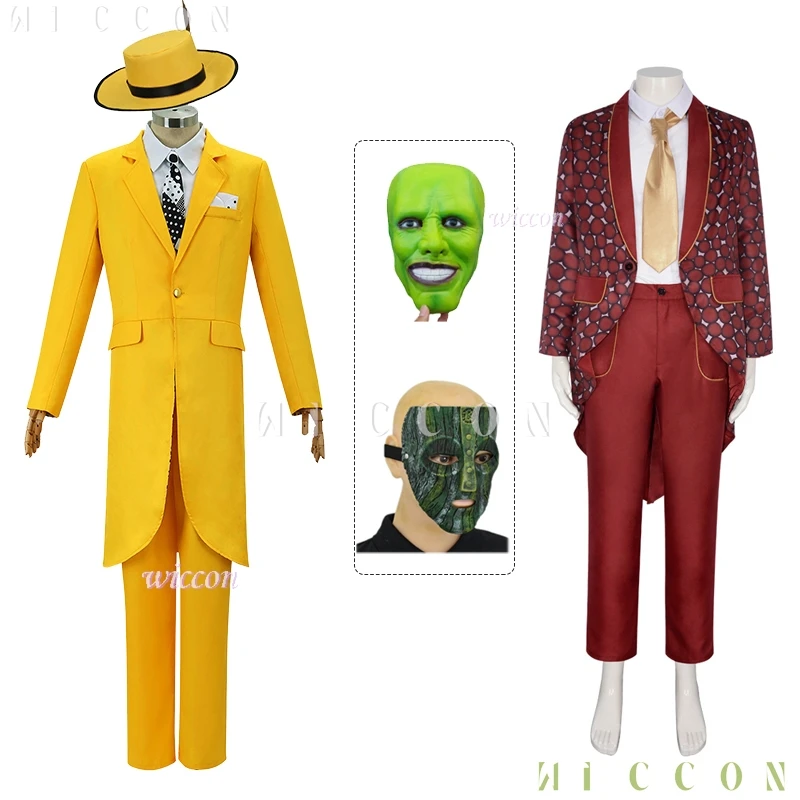 

Костюмы на Хэллоуин, зеленая маска для лица, Стэнли, косплей, киношляпа, Máscara, большая голова Джима, одежда для ношения, вечеринка на Хэллоуин, мужская повязка на Python
