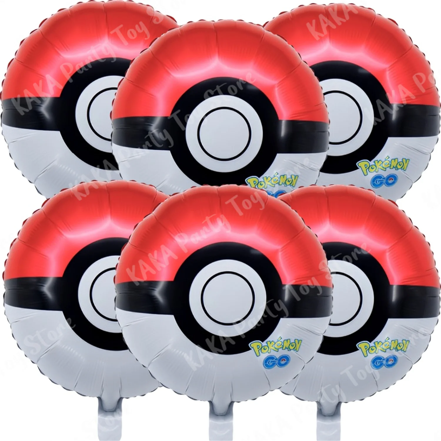 6Pcs Pokemon Balloons 18inch Pikachu Squirtle Bulbasaur Charmander Aluminum Balloon Decoration Supplies Kids Birthday Party Gift