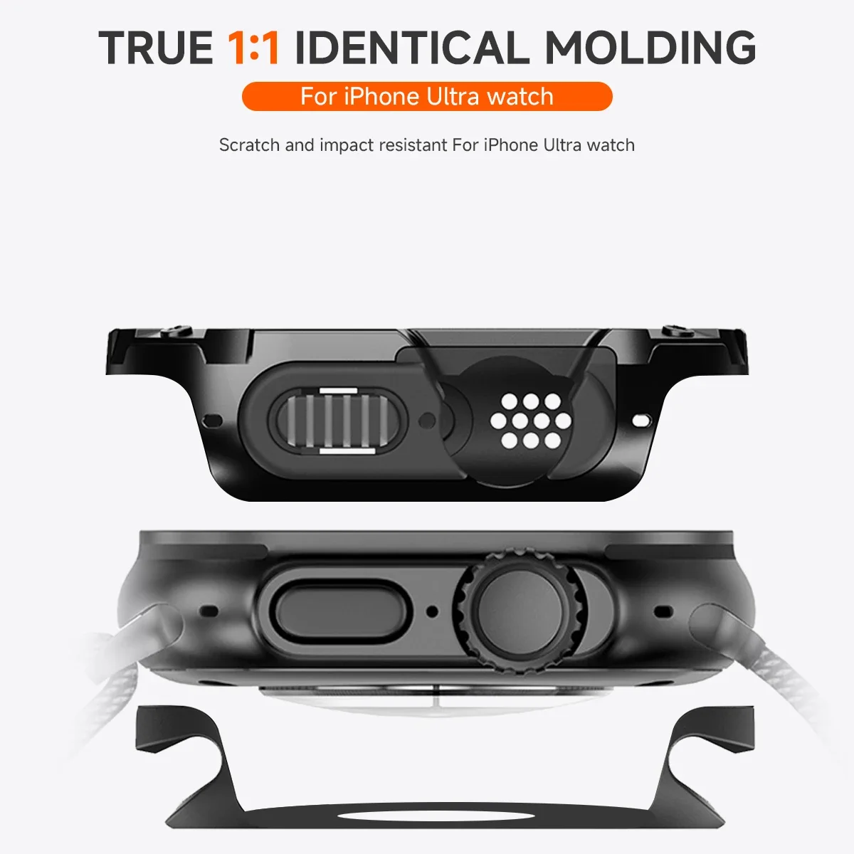 2-in-1 Case+Strap for Apple Watch Ultra 2 49mm 45mm 41mm 44mm Series 10 46mm 42mm Nylon Band PC Bumper Cover IWatch 9 8 7 6 SE 5