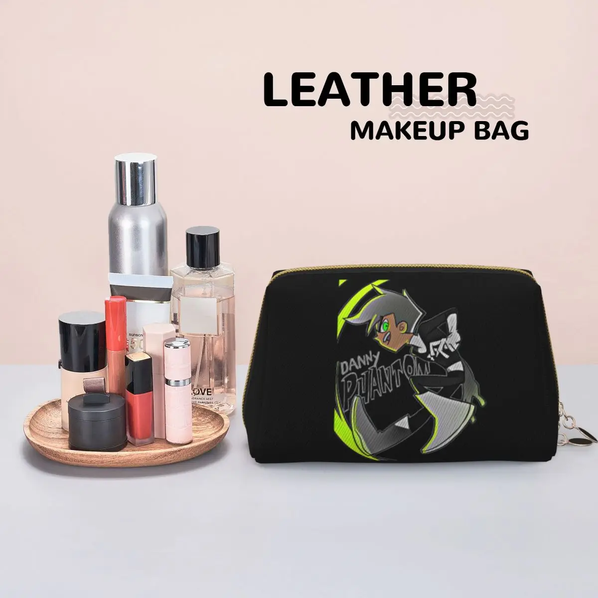 Danny Phantom Women Cosmetic Bags Travel Makeup Organizer Pouch Toiletry Storage Dopp Kit Case