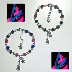 Bracciale coordinato per ragazza TV Bracciale coppia rosa e blu royal 1 pezzo