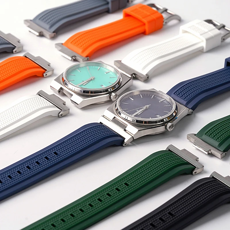 

22mm Silicone Rubber Strap for Tissot PRX T137.407/T137.410 Super Player 40mm Men Quick Release Convex End Watch Band Bracelet