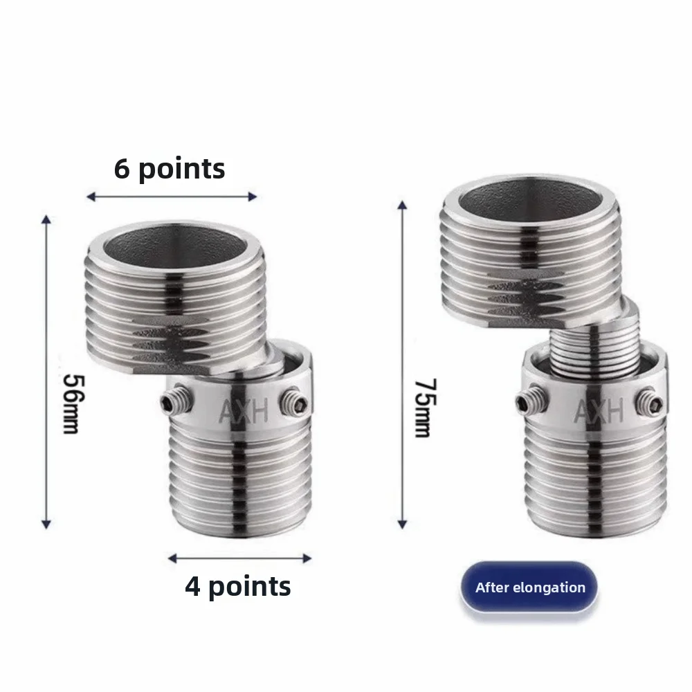 Stainless Steel Angled Curved Foot Lengthened Thickened Eccentric Screw Corner Wall Mounted Angle Adjustment