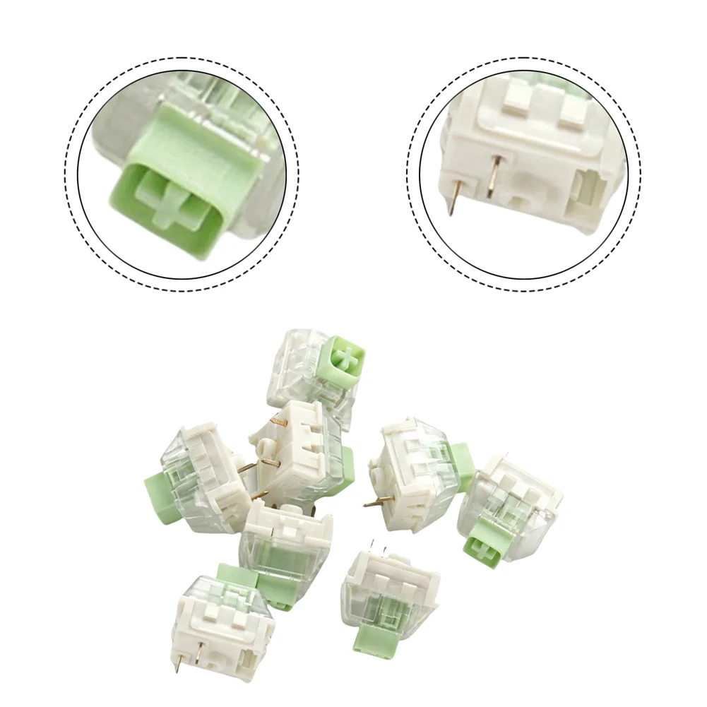 Green Tactile Clicky Mechanical Keyboard Switch For Kailh Box Hot Swap 3 Pin 5 Pin For Custom Gaming Typing Accessories 45 Pcs