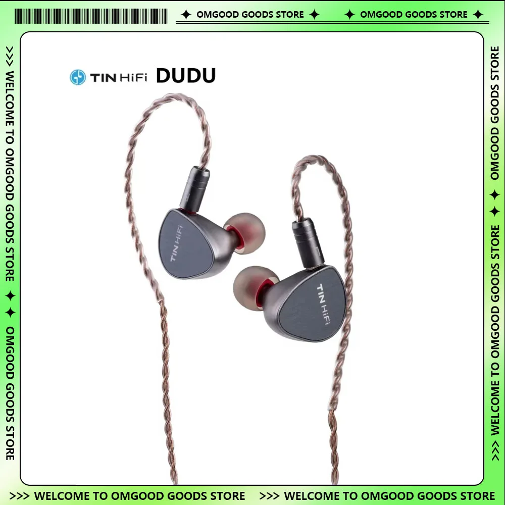 TINHIFI DUDU Wired Earphone 2Pin Interface Low Delay Monitor 13mm Planar Magnetic Drive Detachable 3.5mm Plug Gaming Accessories