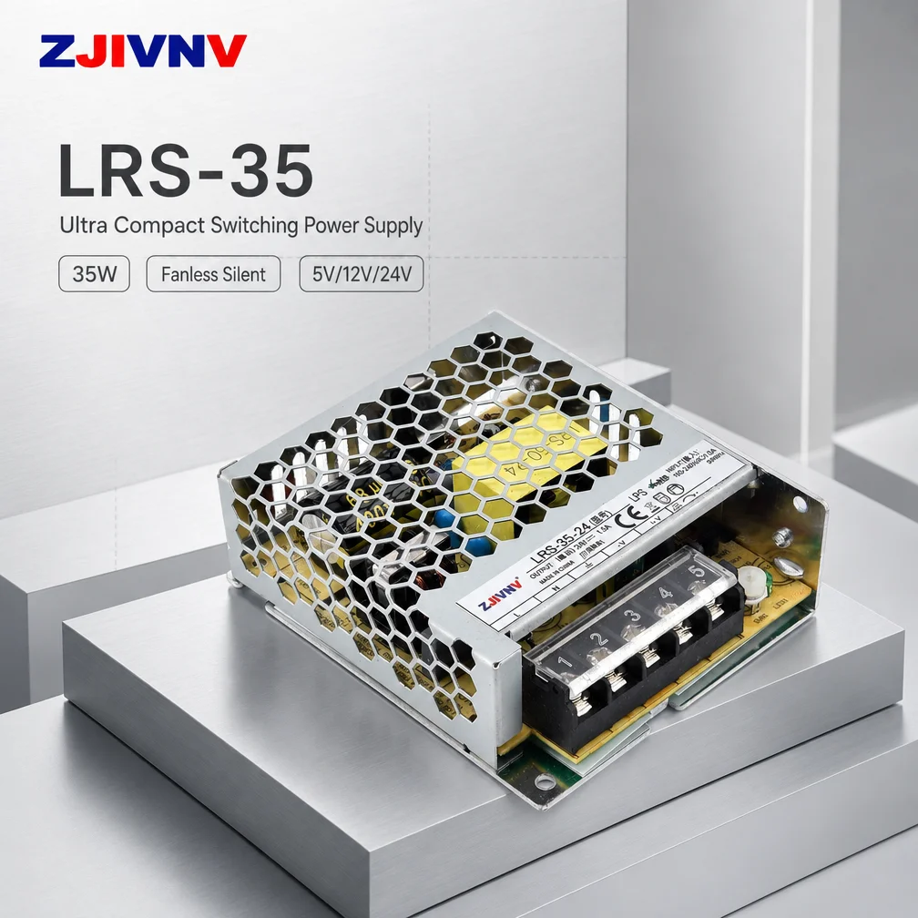 ZJIVNV 35W Compact Switching Power Supply LRS-35-12 LRS-35-24 12V 24V Regulated Power Source for 3D Printer CNC