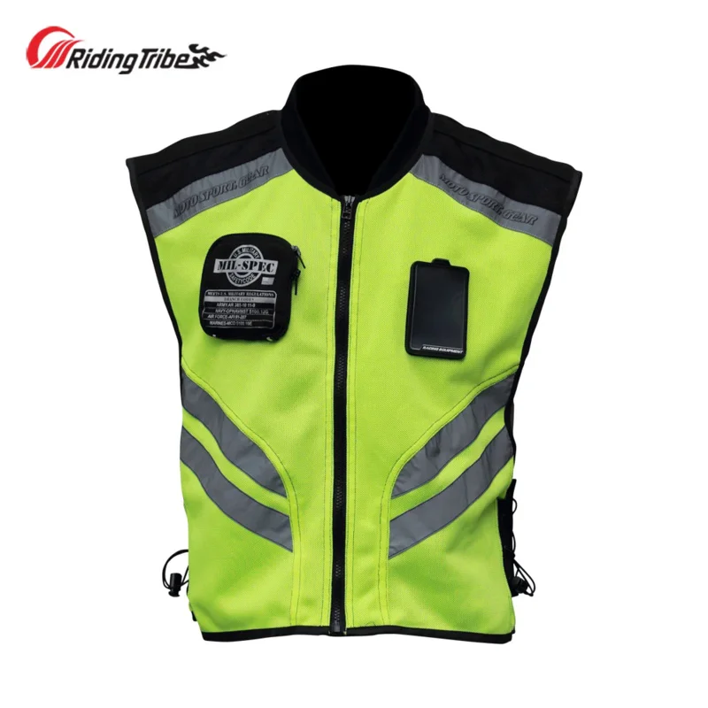 Motorcycle Jackets Reflective Vest High Visibility Night Shiny Warning Safety Coat for Traffic Work Cycling Team Uniform Clothes