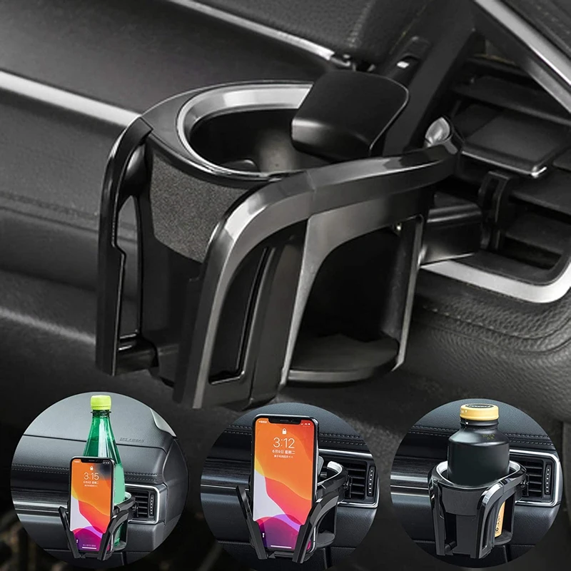 2 In 1 Car Multifunctional Cup Holder Adjustable Car Phone Holder Car Vent Cup Holder Holder Car Drink Holder