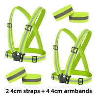 Safety Harness & HiVis Vest Set Reflective Night Work Gear for Construction & Cycling Commute