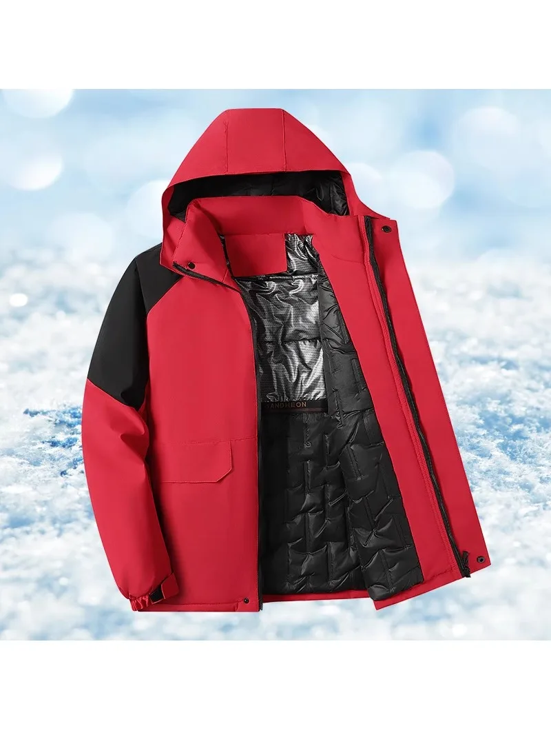 

Men's Thickened Graphene down Jacket Winter Warm Coat Standard Fit Casual Style Polyester Fiber Large Size Available