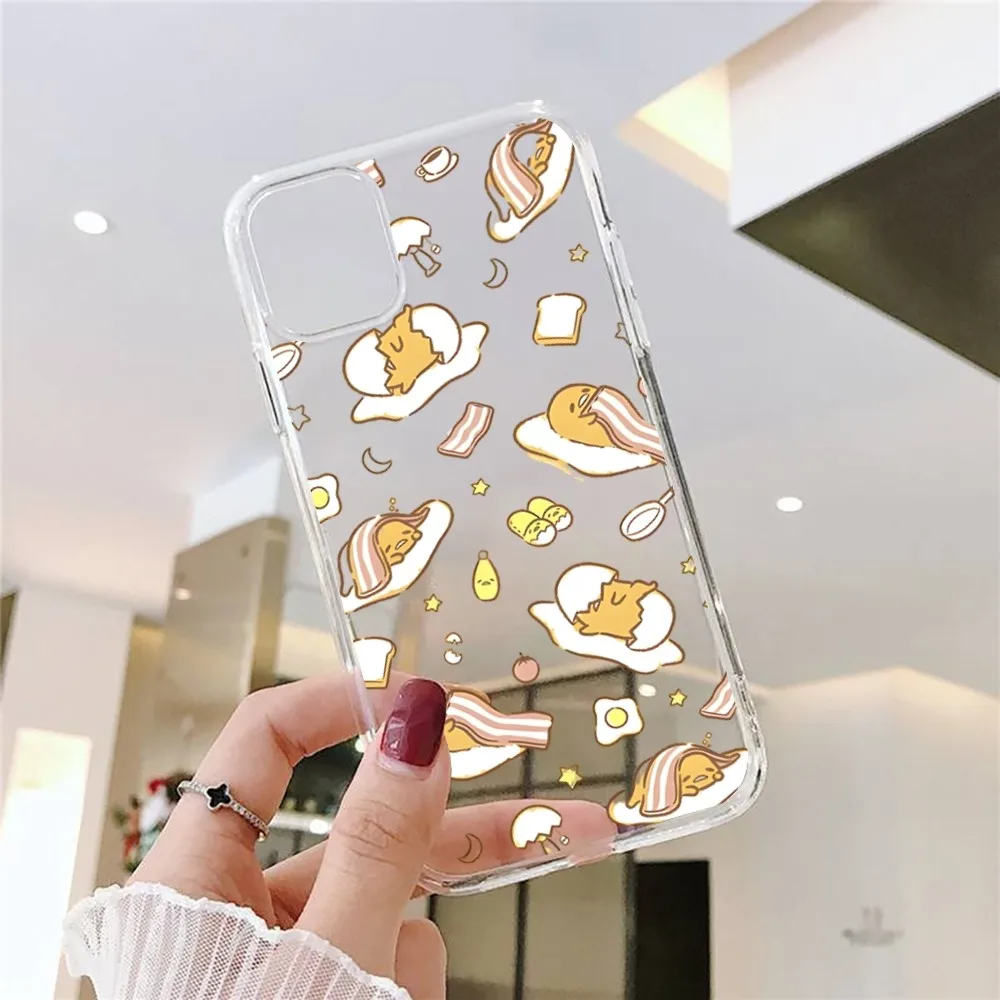 Cartoon G-Gudetama Phone Case For Iphone 15 11 13 14 Pro Max 7 8 Plus X Xr Xs Max Se2020 12mini Transparent Cover