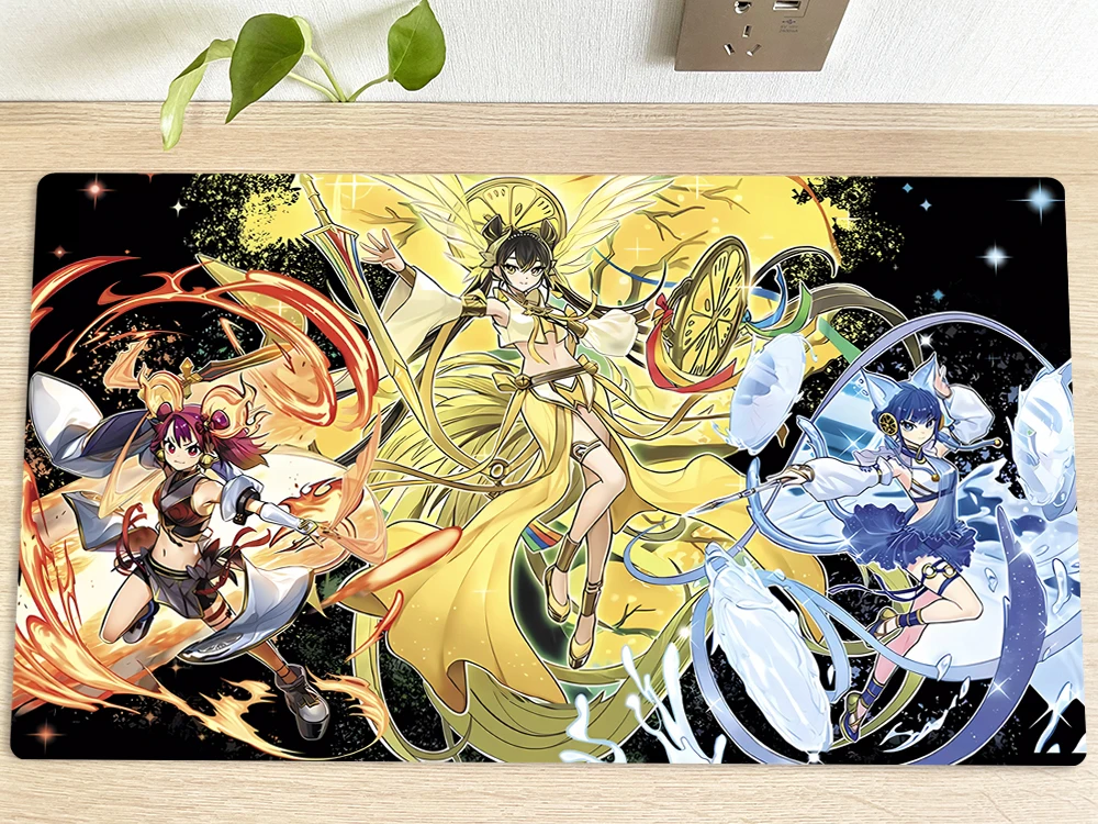 YuGiOh Playmat Mikanko Girls TCG CCG Mat Trading Card Game Mat Table Desk Mouse Pad Gaming Play Mat Mousepad Free Bag