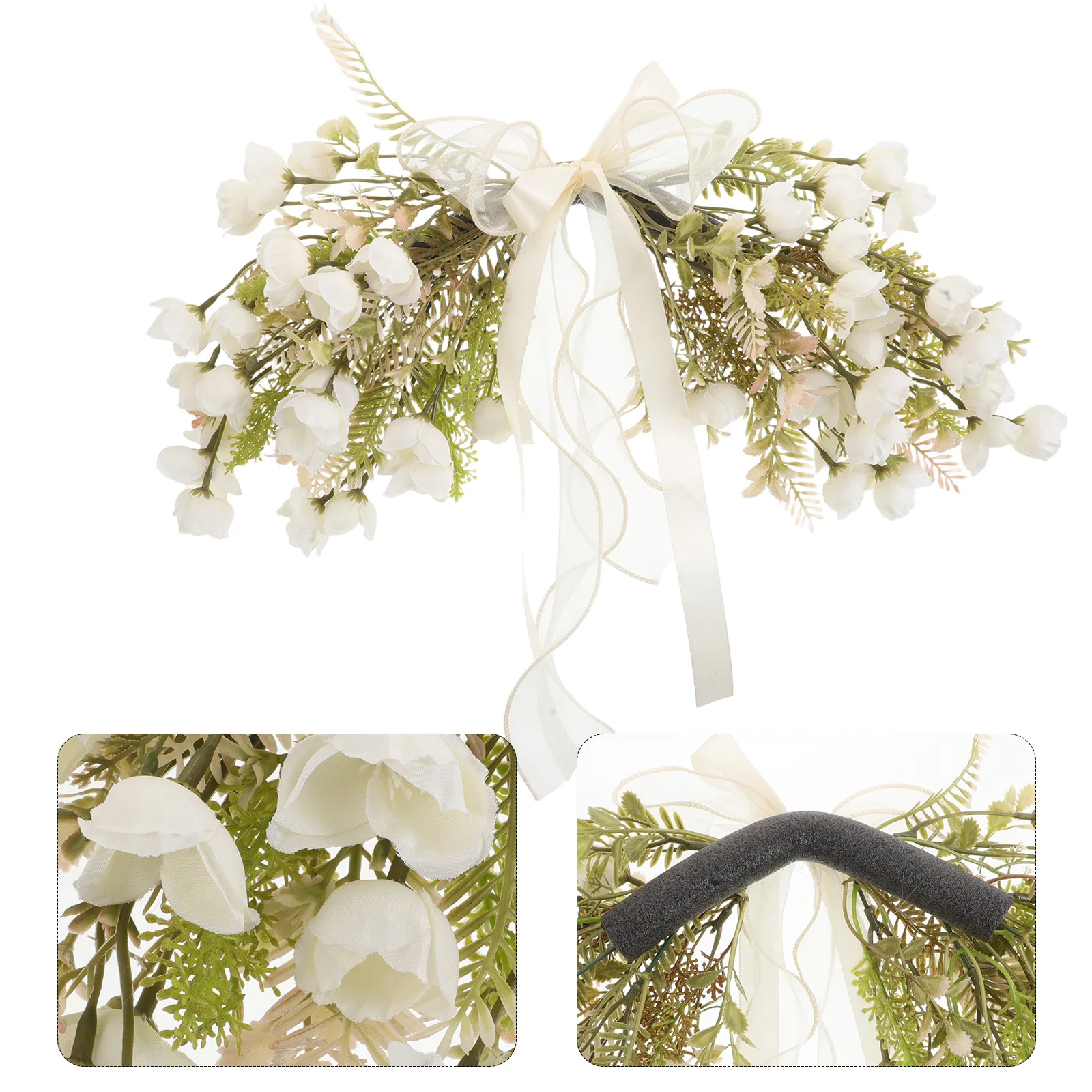 

Plastic Artificial Flower Swag Easy Install Wedding Holiday Decor Front Door Wall Window Year Round Floral Wreath