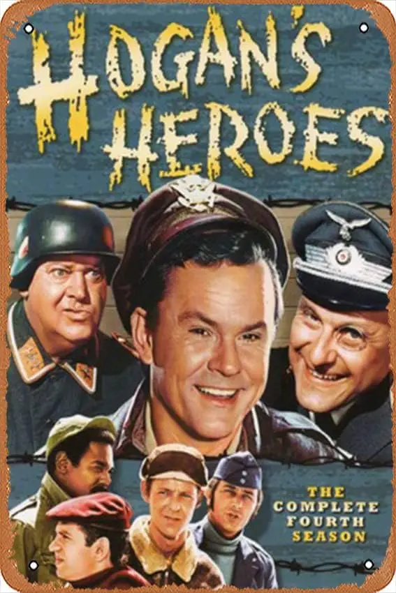 Poster Movie Metal Tin Sign Hogan's Heroes Celebrity Poster Film and Television Poster Retro Gift Karaoke Man Cave Bars Cafe