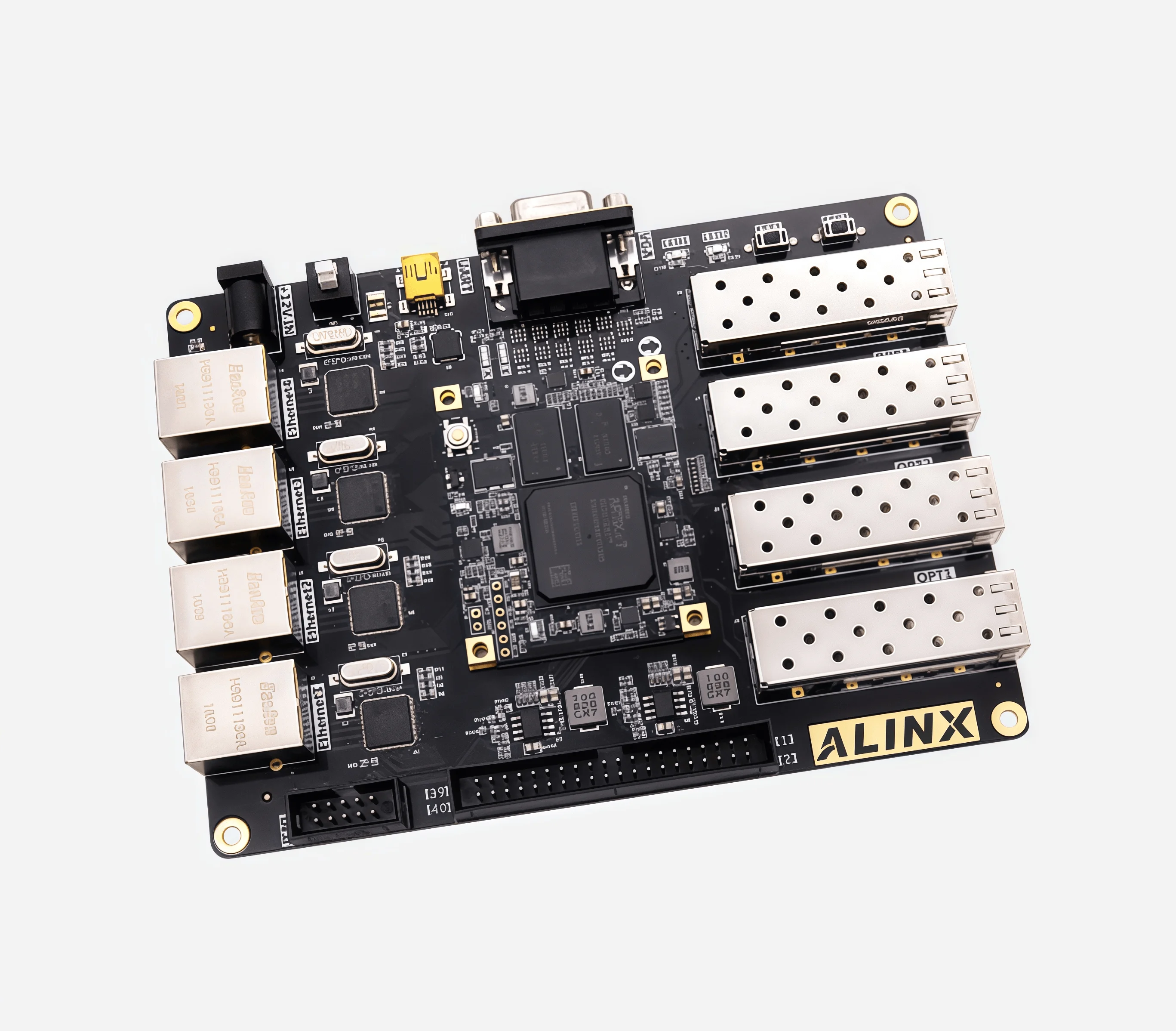 Xilinx Artix7 บอร์ดพัฒนา FPGA ไฟเบอร์ออปติก 7A100 XC7A100T AX7101