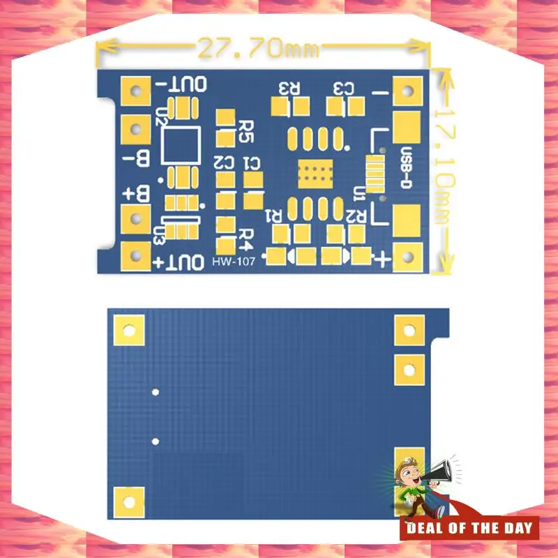 24-Hour Delivery 50 PCS TP4056 Micro-USB 18650 Lithium Battery Charging Board 5V 1A Charger Module Blue PCB