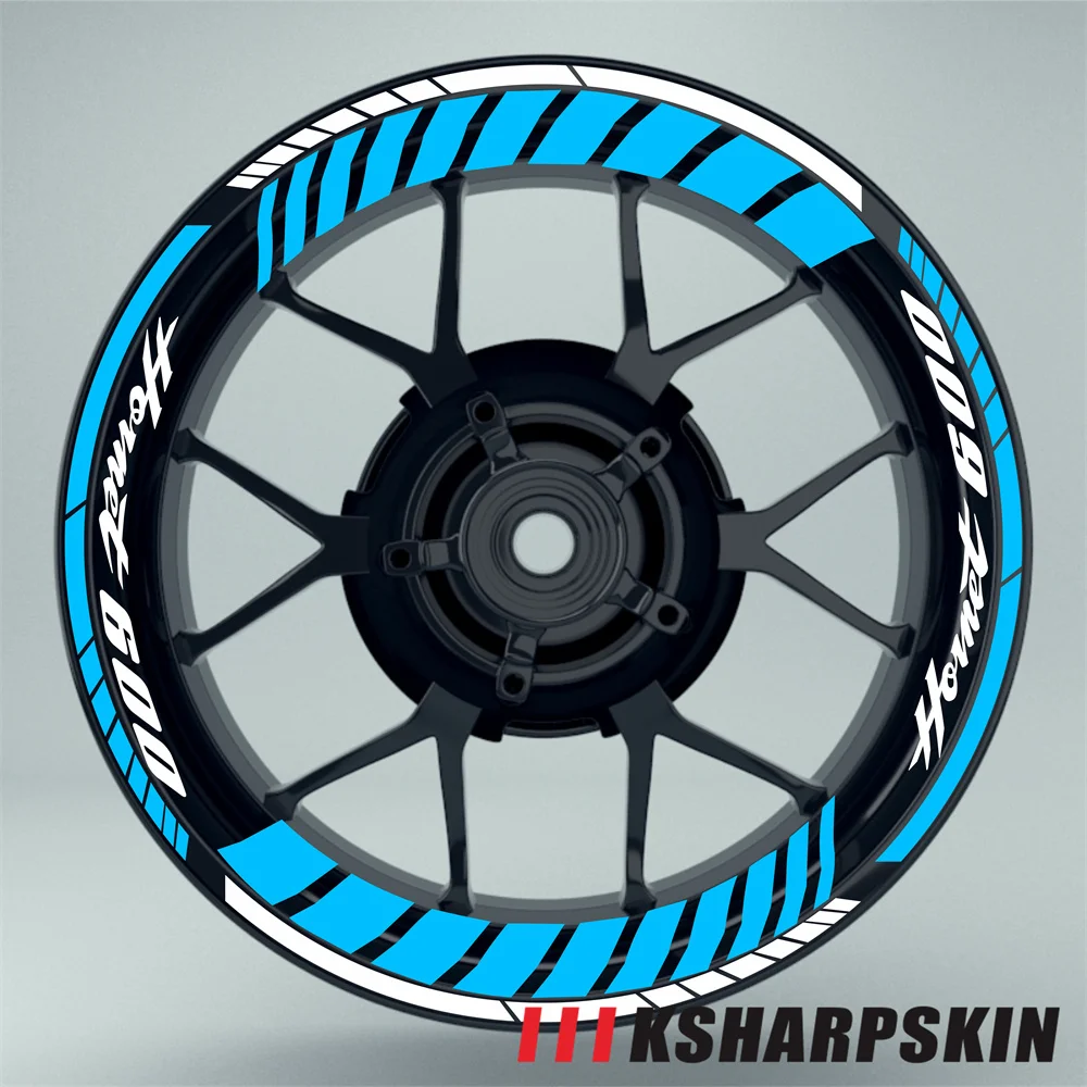 Multiple color choices Motorcycle Tire waterproof wheel logo rin  stickers  stripe moto decals for HONDA HORNET 600