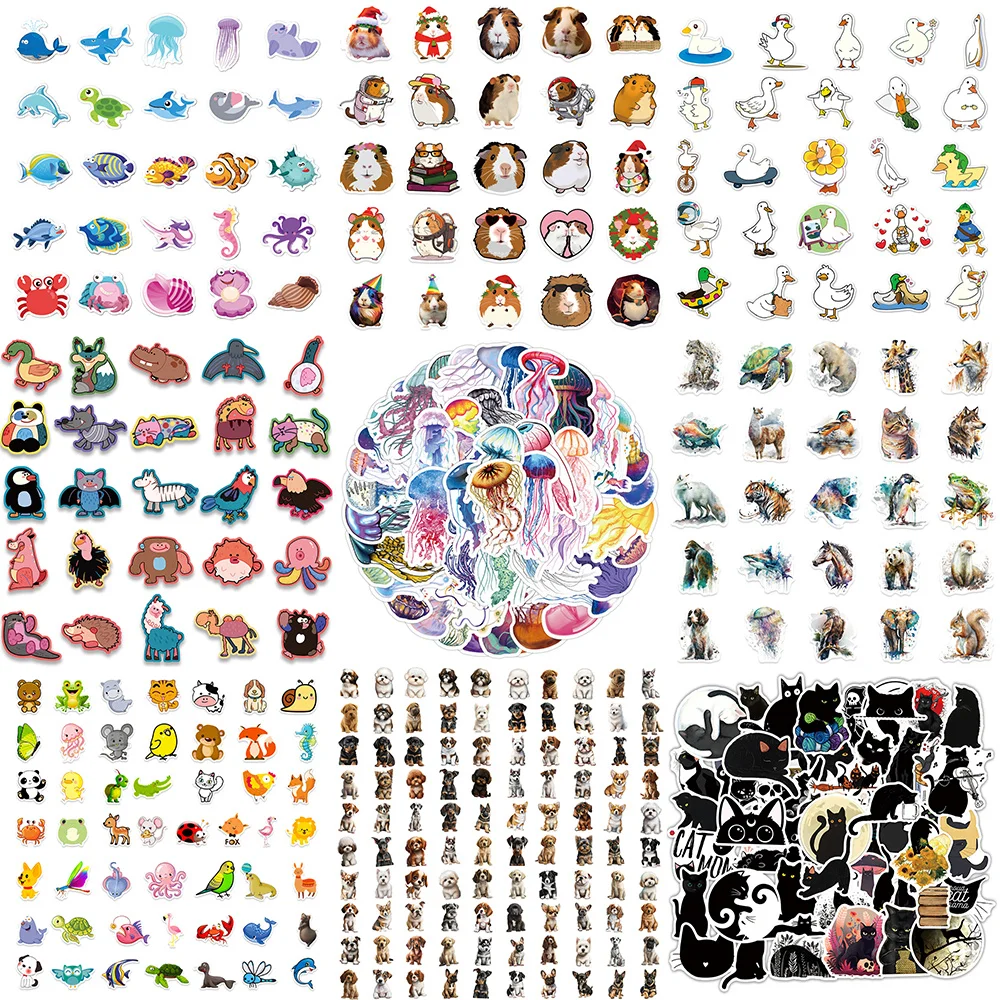 10/30/50PCS New INS Animals Sticker Series Cartoon Creative Graffiti Helmet iPad moto bagaglio sedia decorazione all'ingrosso