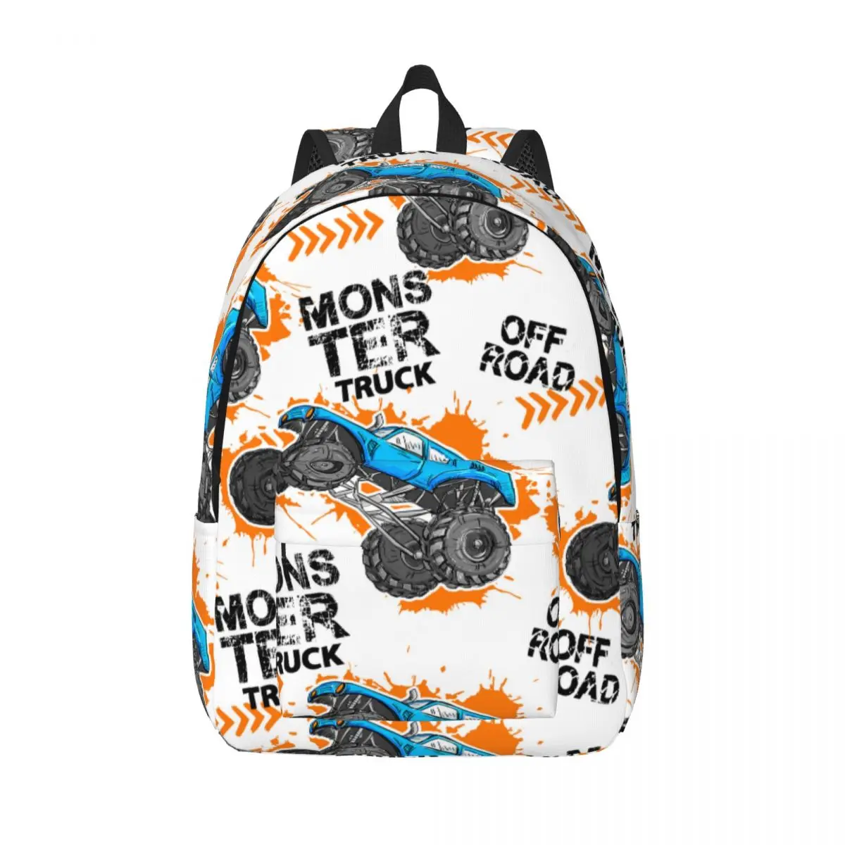 Monster Truck Car Trace Of Tire Backpack Male School Student Backpack Female Large Capacity Laptop Backpack