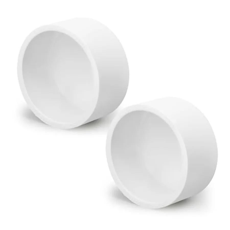 

SCH0 PVC Cap - Fit Standard"SCH0 PVC Pipes OD Approx..75",Furniture Grade Caps, White Cover Fittgs for Plumbg, DIY, Garden and