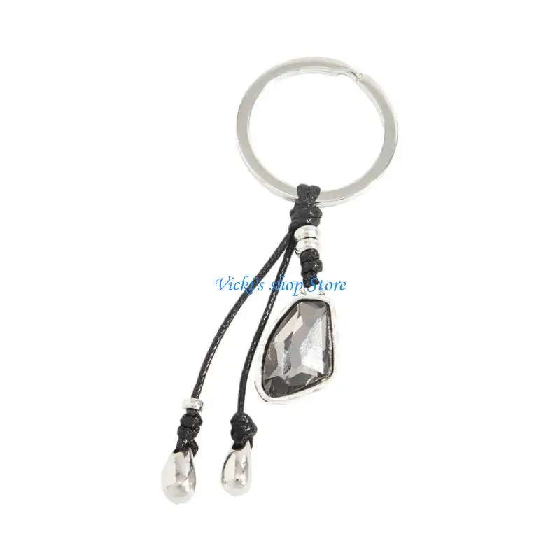 Gemstones Inspire Acrylic Keychain Ornament Alloy Attachment Purses