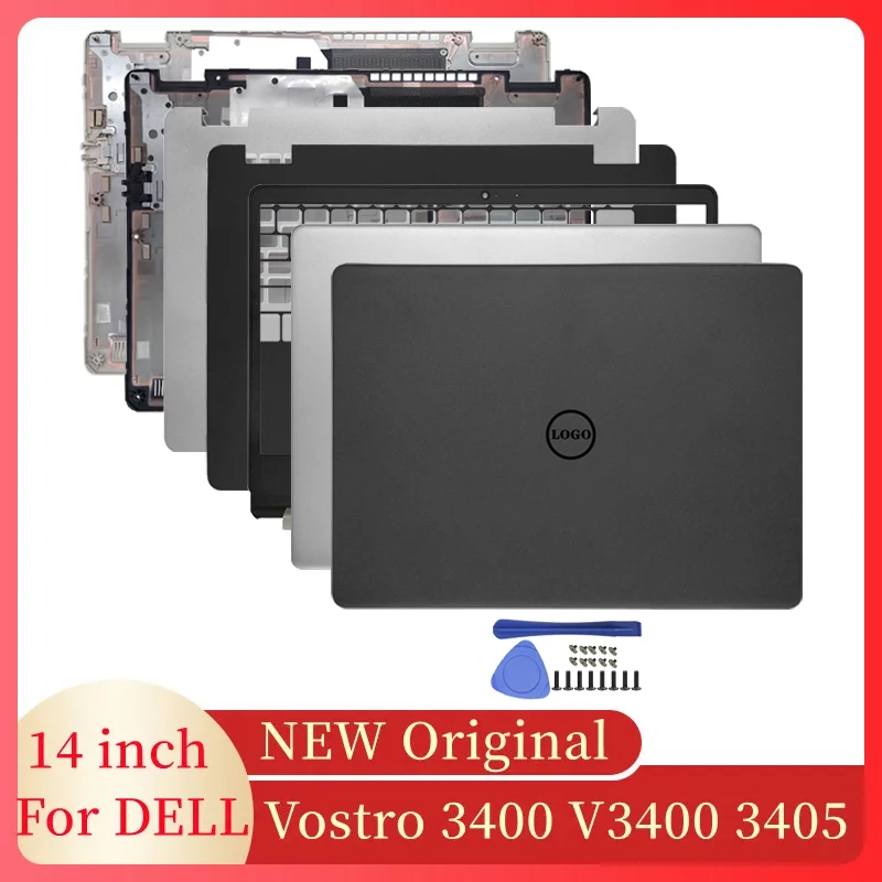 frente moldura palmrest top case para laptops tela lcd case tampa inferior para dell vostro 3400 v3400 3405 novo 01