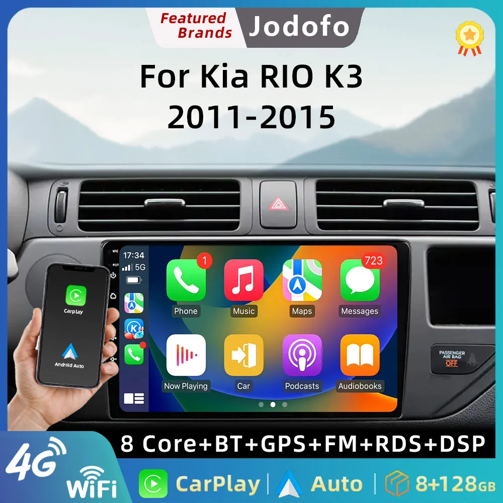 

Jodofo Android 12 Car Radio for KIA K3 RIO 2011 2012 2013 2014 2015 Multimedia Player 2 Din Carplay Stereo GPS Wifi DVD Speakers