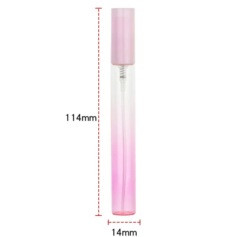 Garrafa De Spray De Vidro De Perfume Recarregável, Portátil, Mini, Transparente, Dispenser, Frascos De Amostra, Vazio, Recipiente Cosmético para Viagem, 10ml