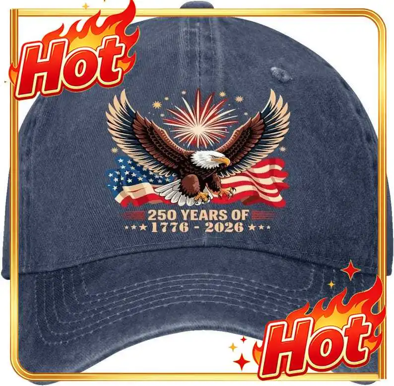 250th Anniversary USA Hat – American Eagle Baseball Cap, 1776-2026 Vintage Trucker Hat, Patriotic Gift For Men And Women