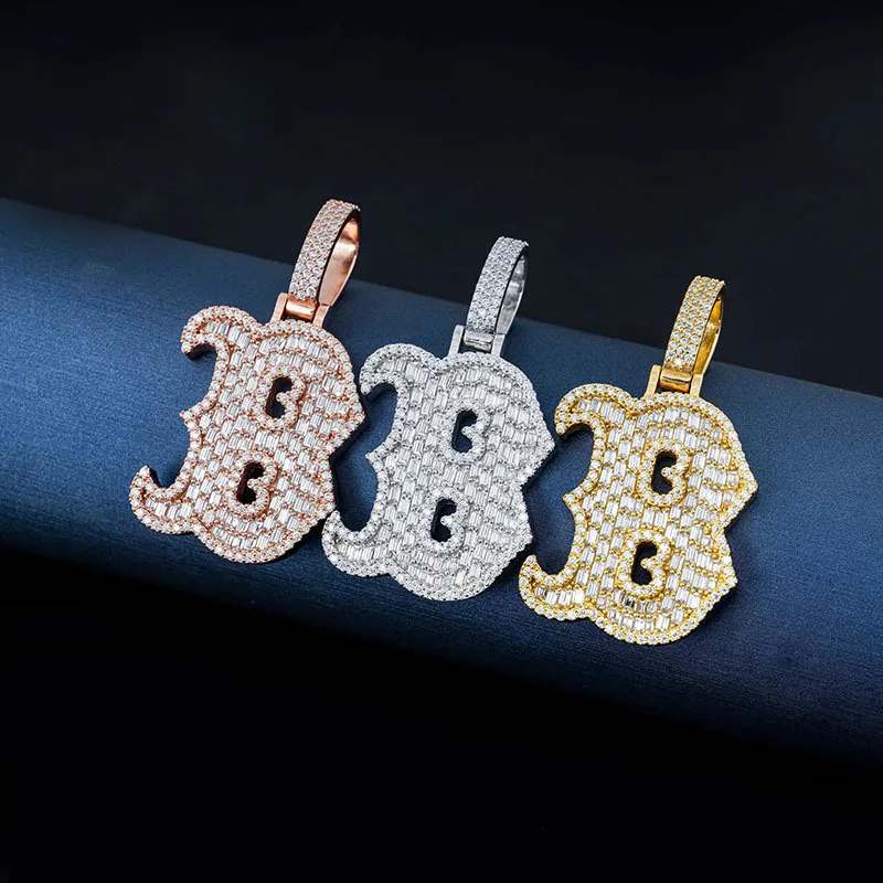 

Fashion Iced Out letter Pendant Hot Sale Diamond Moissanite Diamond Hip Hop Jewelry for men