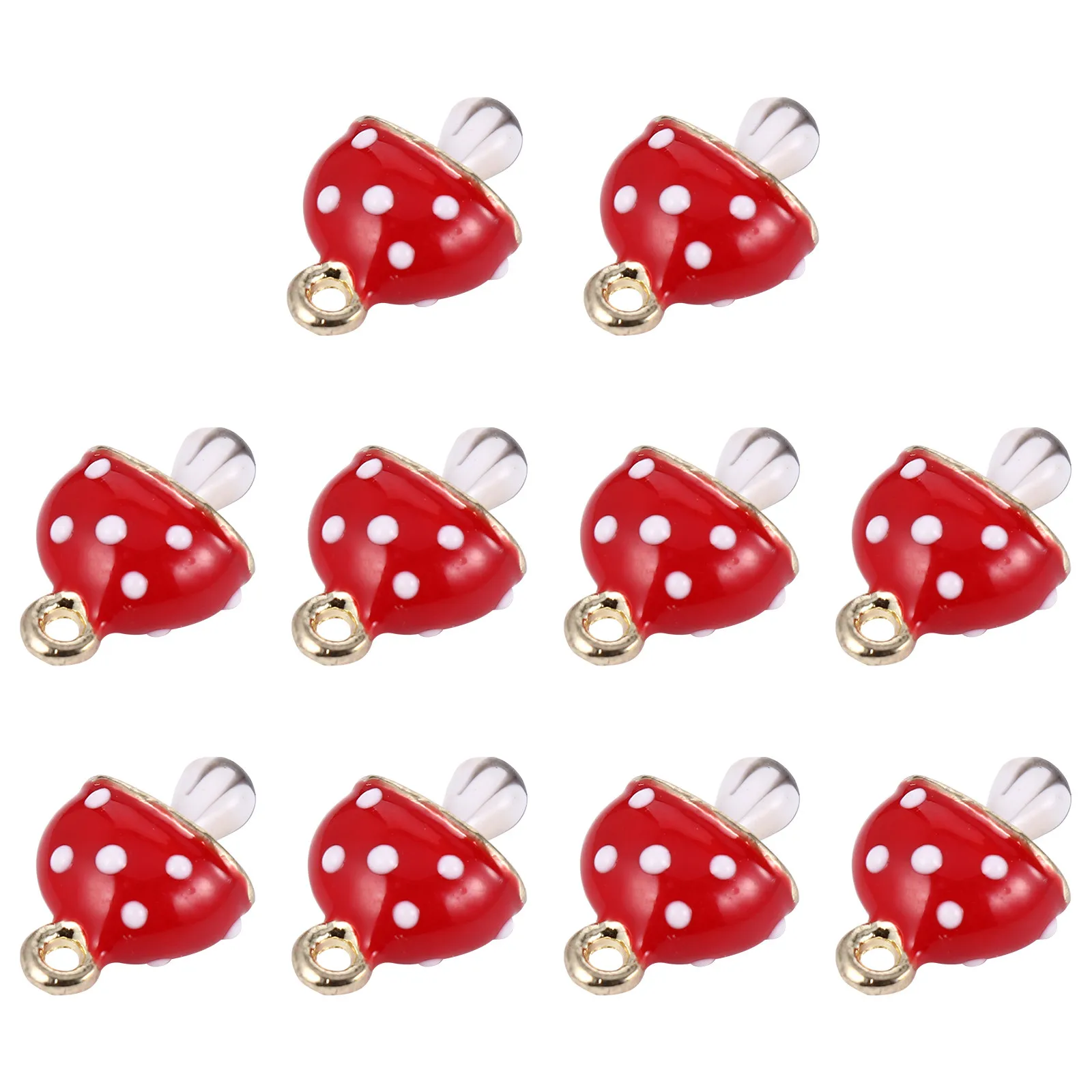 10 Pcs Mushroom Bead Keychain Accessories Charms Women Accessory Large Jewelry Making Pendant DIY
