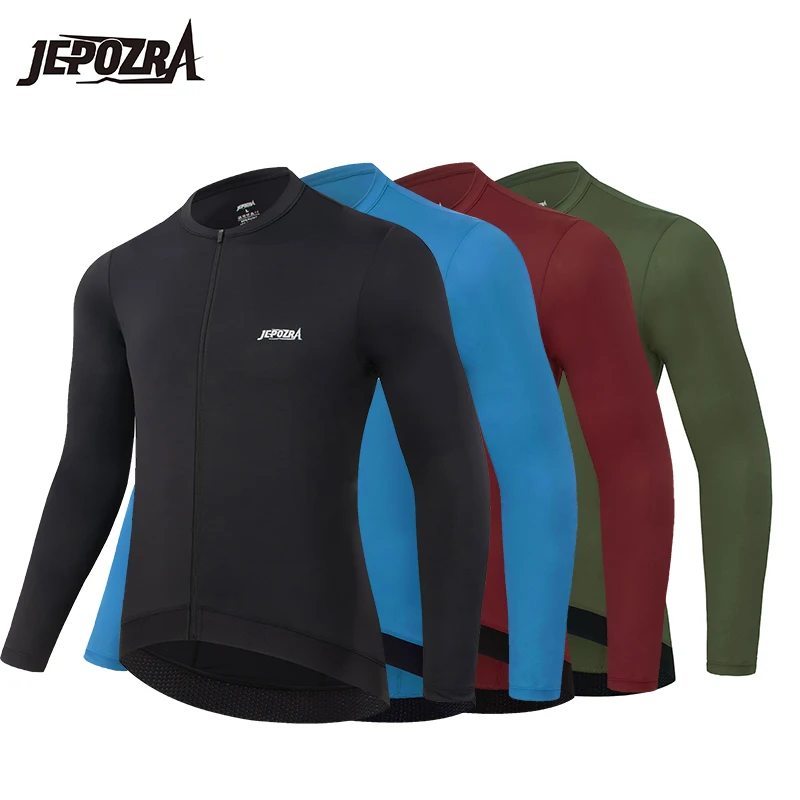 

JEPOZRA Men's Cycling Jersey Long Sleeve Summer Spring Bicycle Long Jersey Road Bike Clothing Pro Team bicycle cycling clothes