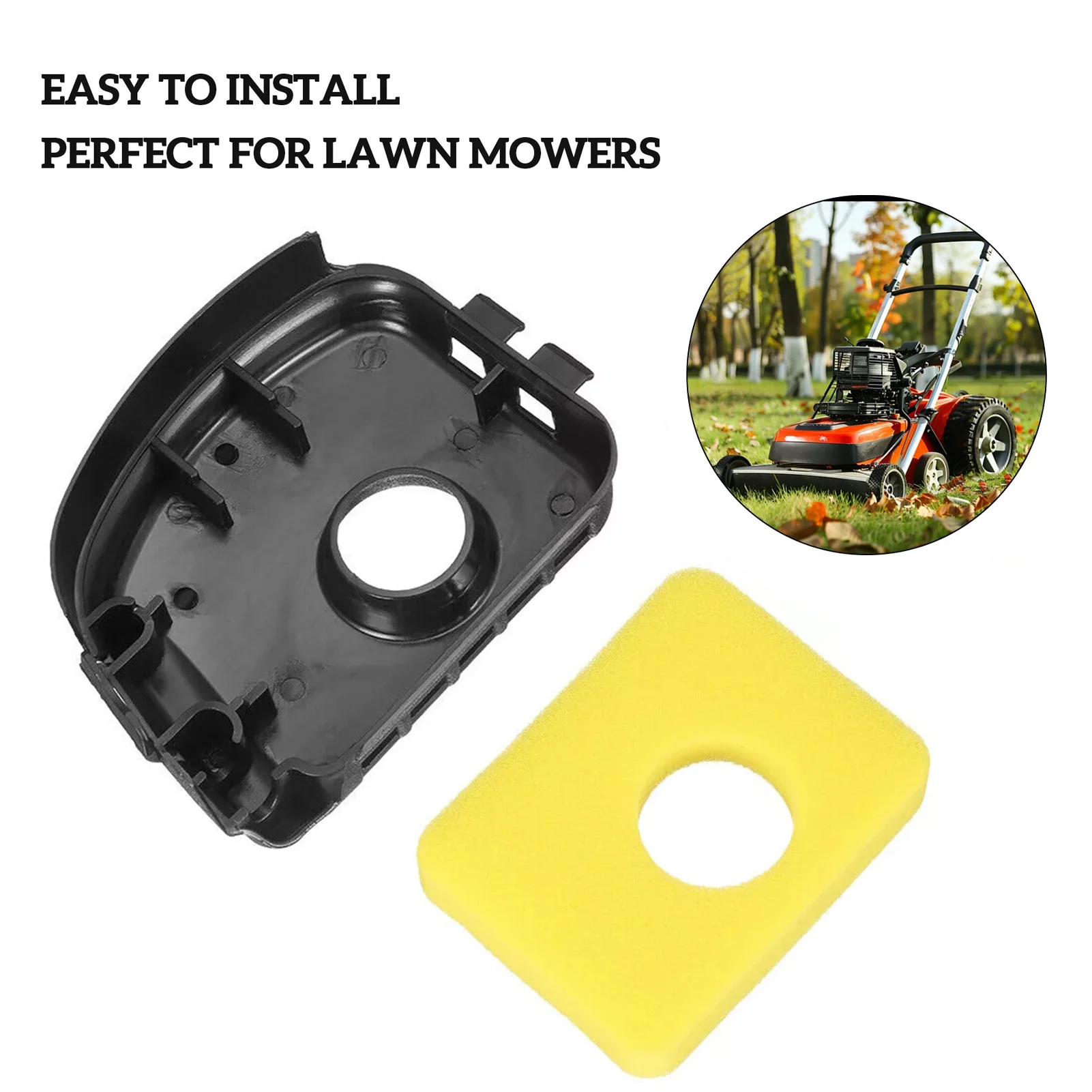 Air Filter Cover Foam Filter Replacement for and Stratton 550E 550Ex Lawnmower Engine 595660 799579 Durable Rubber Parts