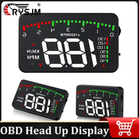 A900 OBD Car Head Up Display OBD2 HUD Windshield Projector Water Temperature Voltage Engine RPM MPH KMH With Overspeed Warning
