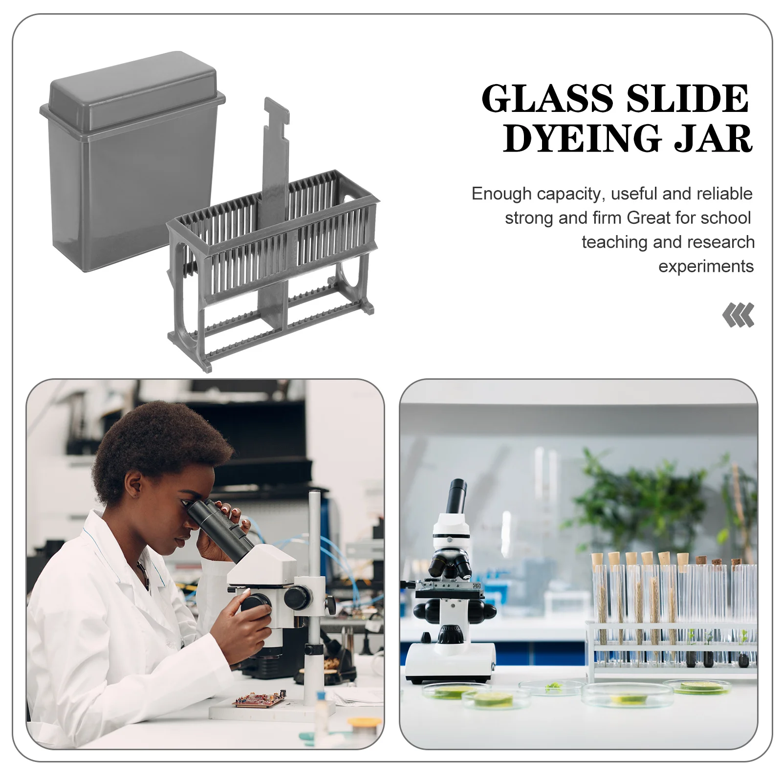 1 مجموعة الشرائح البلاستيكية تلطيخ الرف تخزين شرائح المجهر رف دائم لتدريس الأبحاث المختبر رفوف الشريحة المجهر #1