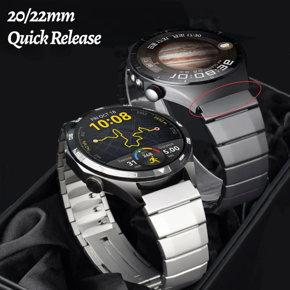 

Роскошный стальной ремешок 20/22 мм для Huawei Watch GT 6 Pro GT6 GT5 Pro GT4 GT3 GT2 pro 46 Браслет для Huawei Watch 5/4/3Pro 46 мм ремешок