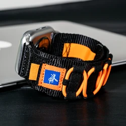 Tactical Nylon Strap for Apple Watch Ultra 2 Band 49mm 44mm 45mm 42mm Sports Bracelet for Iwatch Series X 9 8 7 6 SE 5 4