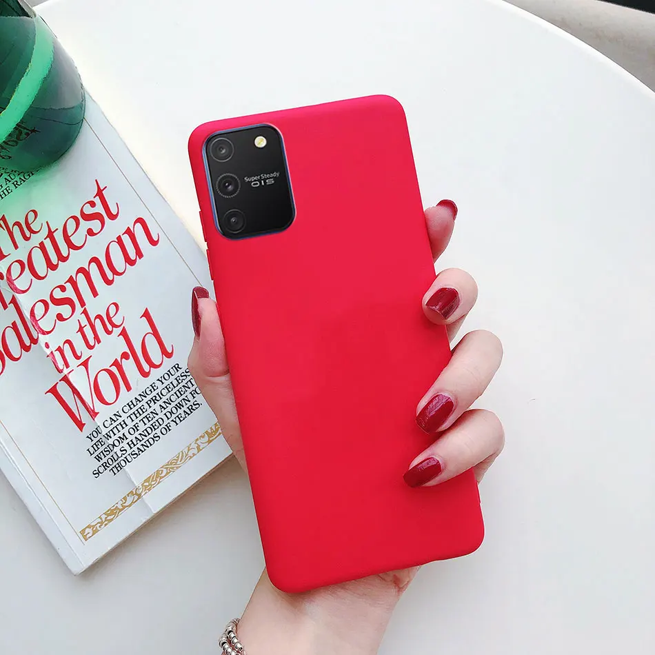 Matte Case For Samsung Galaxy S10 lite S20 Ultra S7 Edge S8 S9 S10e Note 8 9 10 Plus A10 A20 A50 A70 Solid Silicon Cover Case