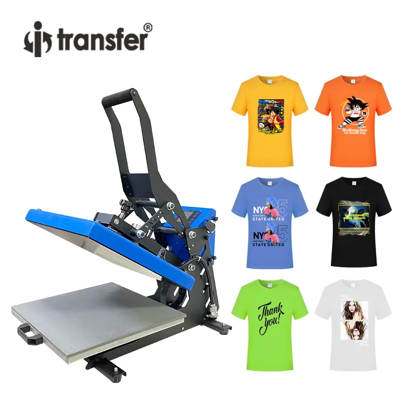 Attrezzatura per la produzione di logo di abbigliamento con trasferimento di calore magnetico piatto ad alta pressione da 40 * 50 cm, con cassetti