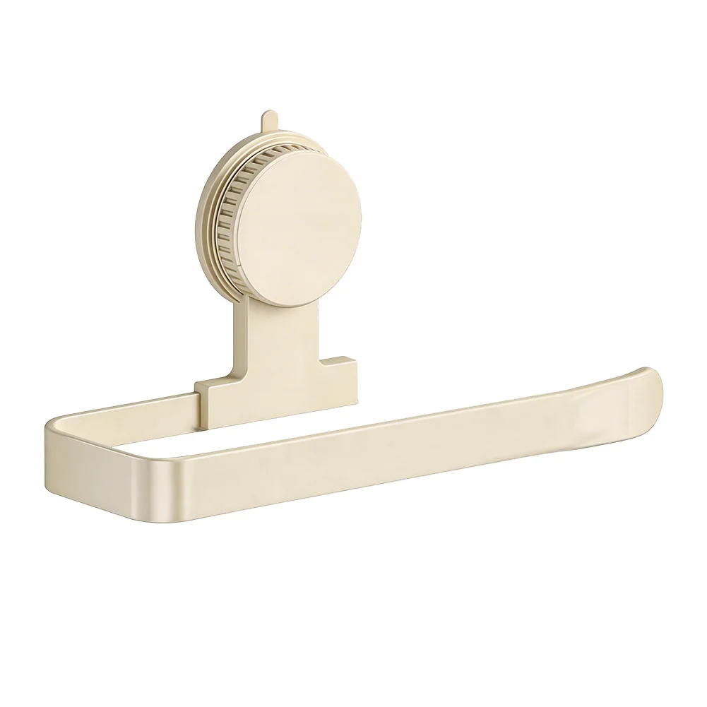 Carbon Steel Kitchen Holder with Suction Cup No Drill Mount Towel Rack 26.5x7.8x2cm for Home Organization Carbon