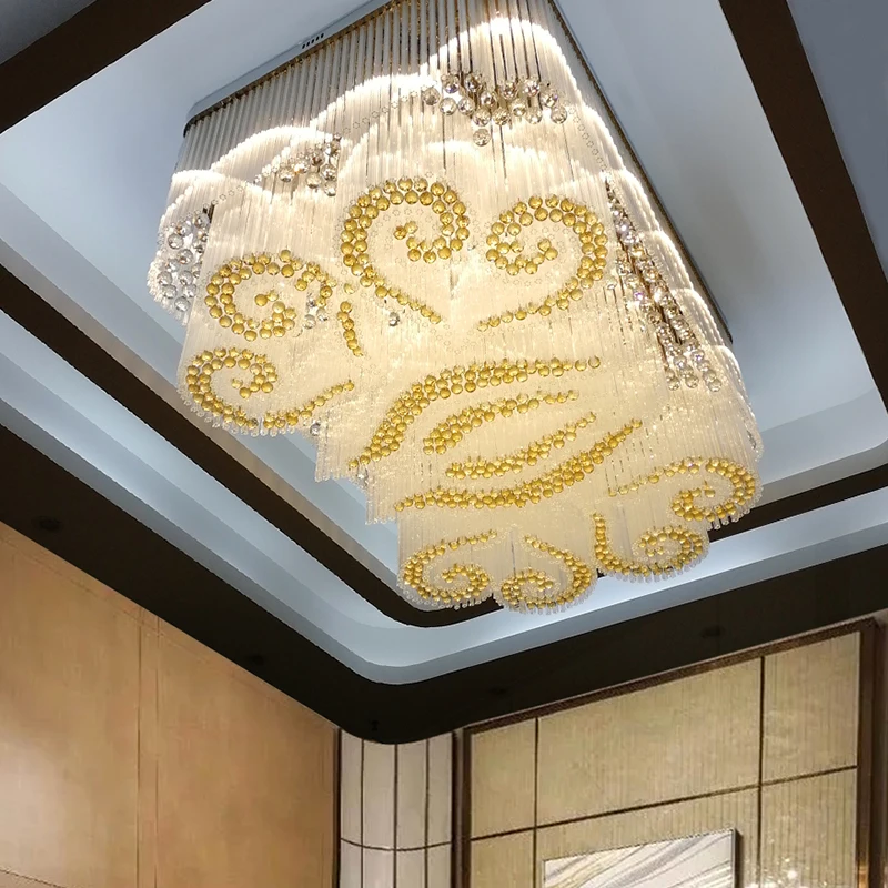 Luxury Crystal LED Ceiling Light Chandelier Low Power for Villa & Hotel Showroom Perfect Pendant Lights