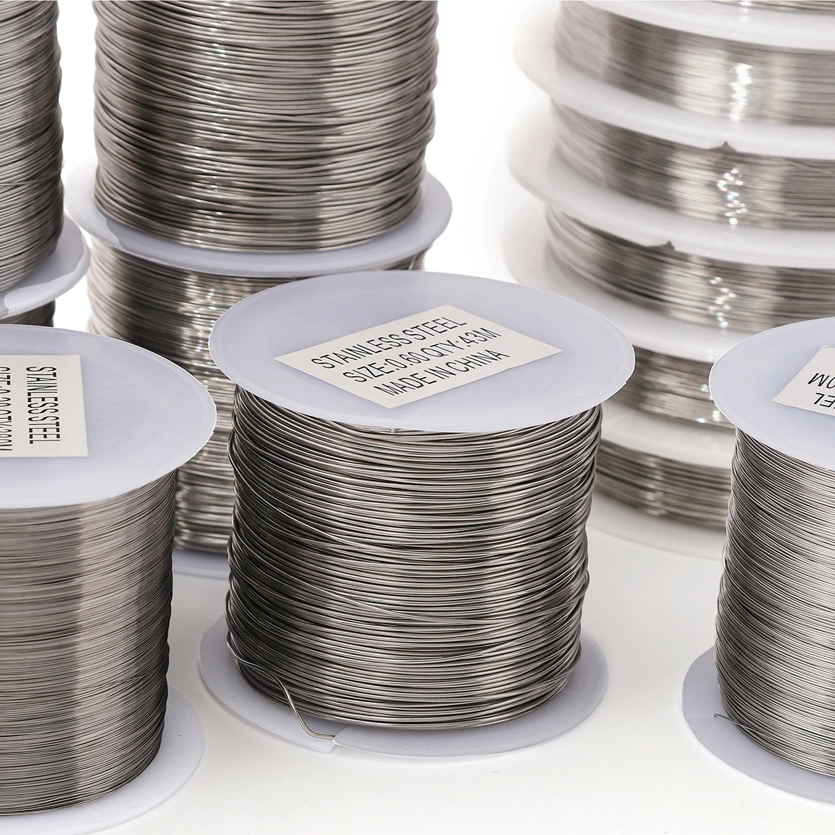 1Roll 304 Stainless Steel Wire Handmade Beading Wire, Size 0.2-0.6mm ...