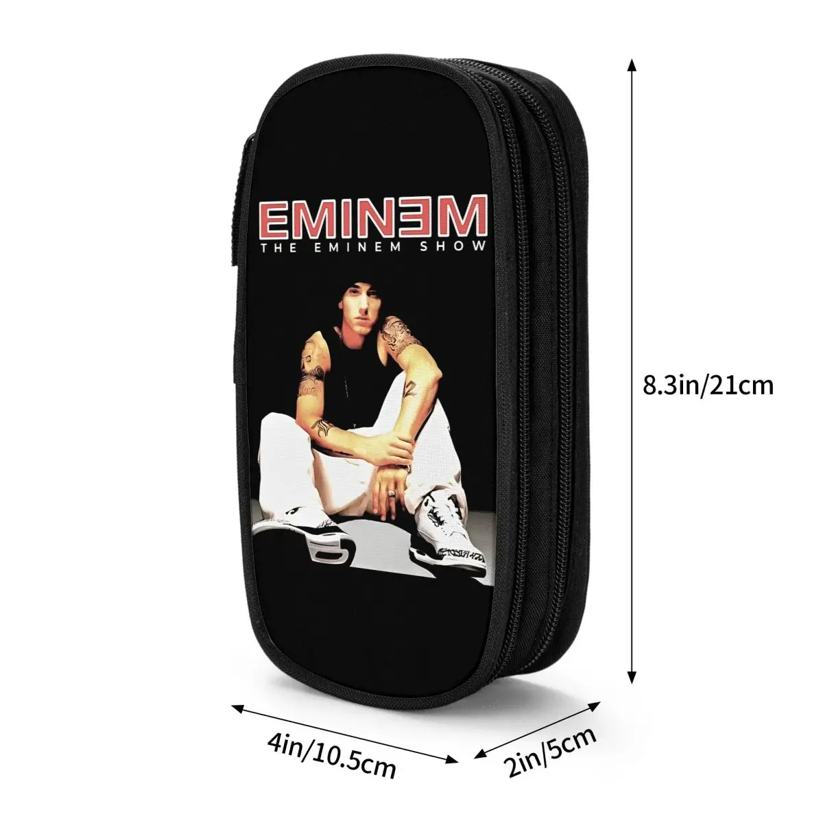 ايمينيم مقلمة الورك هوب المغني مقلمة المدرسة طبقة مزدوجة صبي فتاة الجمالية المحمولة صندوق رصاص اللوازم المدرسية