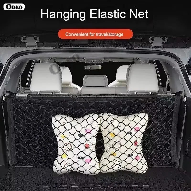 Car Cargo Net Stretchable,Car Gadgets, Adjustable Elastic Trunk Storage Net with Hook for Alfa Romeo Stelvio